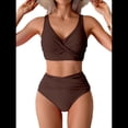 thumbnail image 1 of Conjunto de Bikini con Falda de Baño para Mujer, Color Café, Talla XXL, 1 of 7
