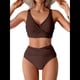 thumbnail image 1 of Conjunto de Bikini con Falda de Baño para Mujer, Color Café, Talla L, 1 of 7