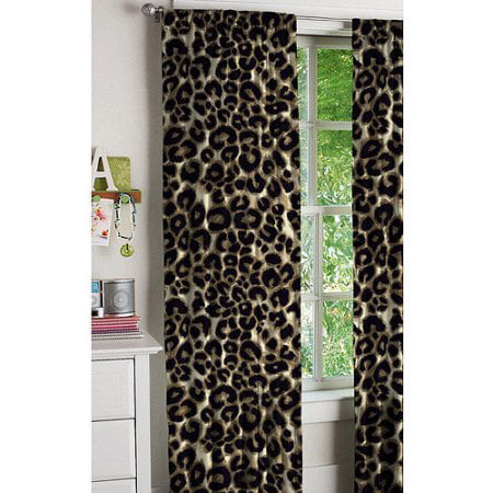 Formula Brushstroke Cheetah Curtains, Set of 2 - Walmart.com