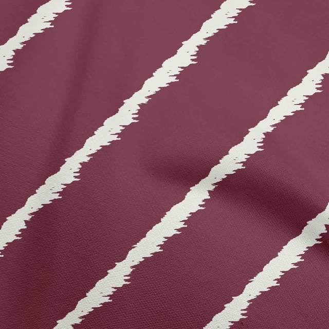 oneOone Popeline de Coton Bordeaux Tissu à Rayures Matériel de Couture Tissu Imprimé au Mètre 56 Pouces de Large