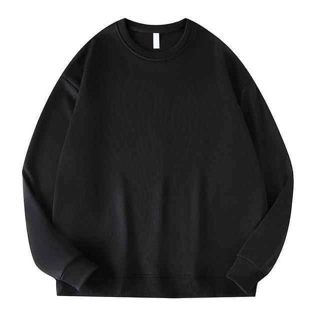 Ketyyh-chn99 Chandail à Col Rond pour Hommes Chandail à Col Rond pour Hommes à Manches Longues Décontracté Chaud en Laine Chandail Noir,P