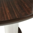 thumbnail image 4 of Michael Amini Paris Chic Round Wood & Marble Dining Table in Porcelain/Espresso, 4 of 7