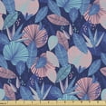 thumbnail image 1 of Floral Upholstery Fabric by the Yard, Botanical Themed Tropical Foliage Pattern in Nighttime Colors Abstract Concept, Decorative Fabric for DIY and Home Accents, Multicolor by Ambesonne, 1 of 5