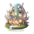 thumbnail image 2 of Xihbxyly Decoración de Castillo con Huevos de Pascua y Conejos, Diseño 2D Original, Artesanía de Calidad, Ideal para Escritorio o Vitrina, Ambiente Festivo, Ideal para Reuniones de Pascua, 1 Juego de, 2 of 7