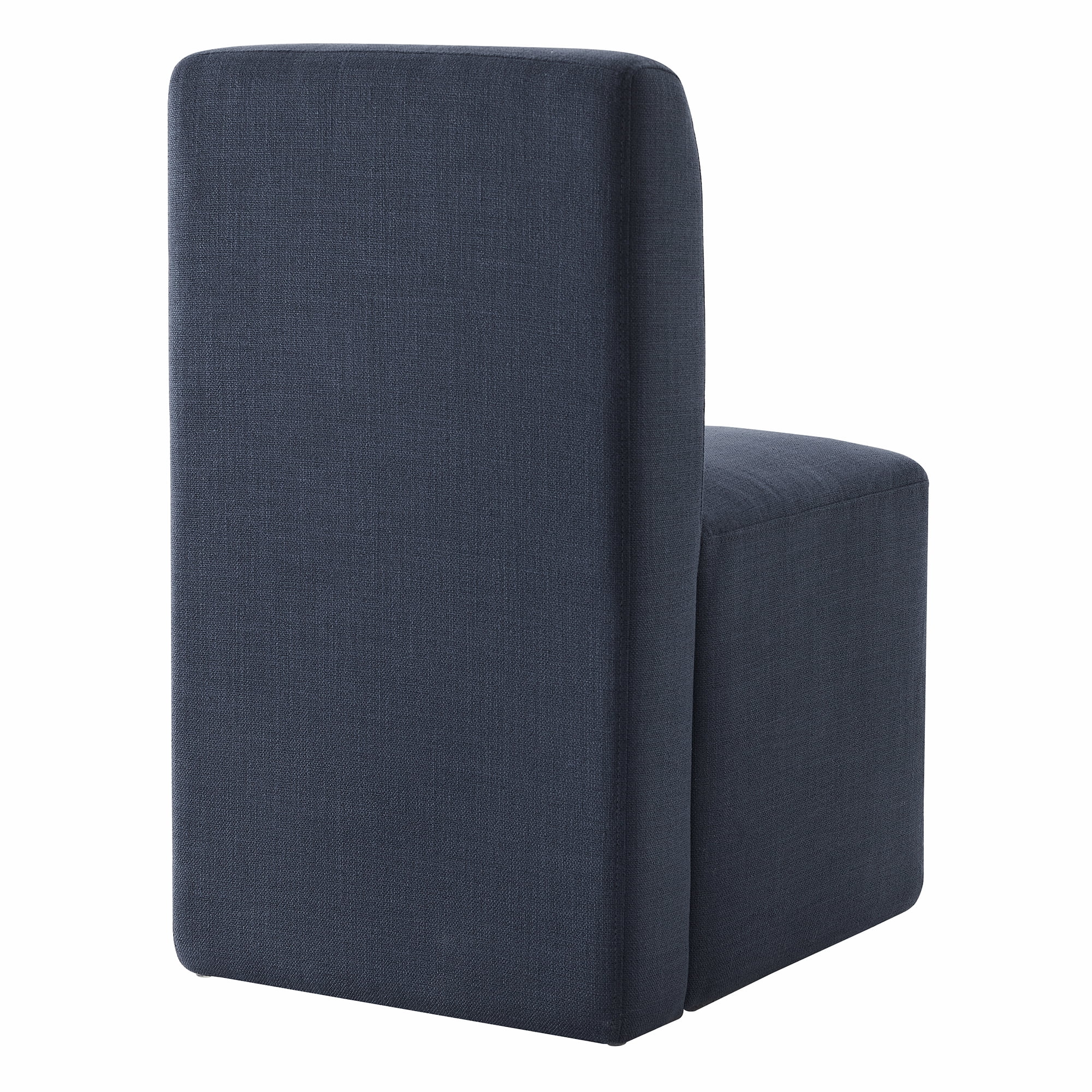 Spruce & Spring Upholstered Dining Chairs with Hidden Casters Set of 2, Blue