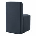 thumbnail image 6 of CHITA Upholstered Dining Chairs with Casters Set of 2,Modern Armless Accent Chair with Wheels for Bedroom Reading Room Living Room, Blue Fabric, 6 of 11