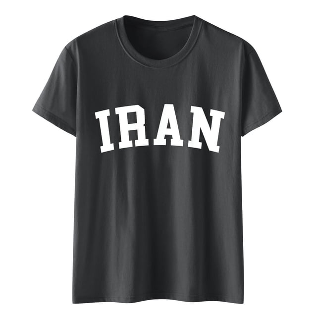 Camiseta de Manga Corta Impresa de Cuello Alto para las Mujeres, Tops de Cuello Redondo para las Mujeres Mezcla de Poliéster de Spandex de Uso Diario Casual