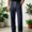 Navy, variant on LMOIPLI Men's Basic Straight Casual Pants Elastic Drawstring Waist Stretch Soft Wrinkle Proof Daily Trousers with Side Pockets Black S