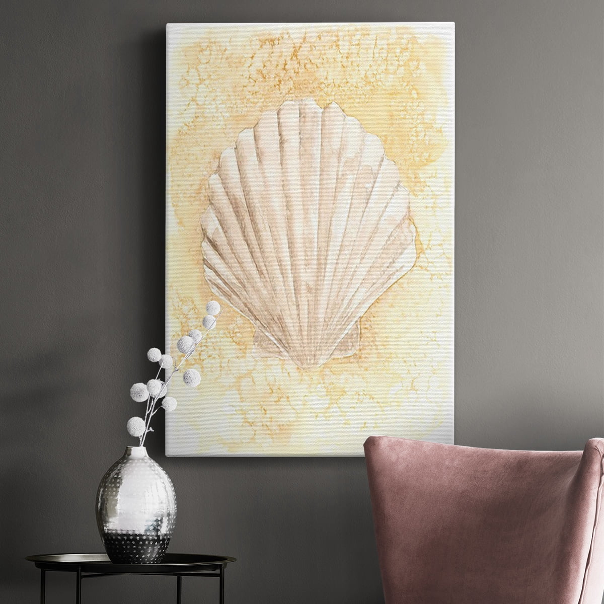 Salty Seashell II Premium Gallery Wrapped Canvas - Ready to Hang