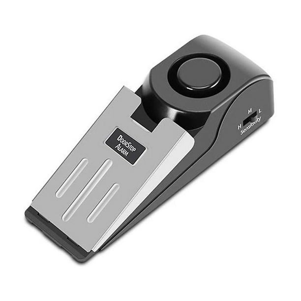 Tope de puerta con alarma de seguridad para el hogar, sistema de bloqueo con forma de cuña para la seguridad del dormitorio.