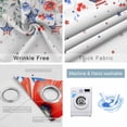 thumbnail image 2 of 4th of July Blackout Curtains for Bedroom, Blue Pink Flower Independence Day Stars Plant Thermal Insulated Kitchen Drapes with Grommets, Light Blocking Window Treatment, 2 Panels 42" x 45", 2 of 7