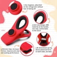 thumbnail image 2 of Chip Clips, Bag Clips, Red Magnetic Clips, Chip Clips Bag Clips Food Clips, Bag Clips for Food, Clips for Food Packages, Magnet Clips, Chip Bag Clip, Magnetic Chip Clips for Fridge, 6 Pack, 2 of 5