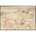 thumbnail image 2 of Katsushika Hokusai 18x13 Gold Ornate Wood Frame and Double Matted Museum Art Print Titled - Act III from the Play Kanadehon Chushingura, ‘A Kana Primer for the Treasury of Loyal Retainers’ (, 2 of 4