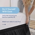 thumbnail image 4 of Elastic Wrap-Around Dust Ruffled Bed Skirt - Easy Fit with Pleated 15" Drop, 4 of 7
