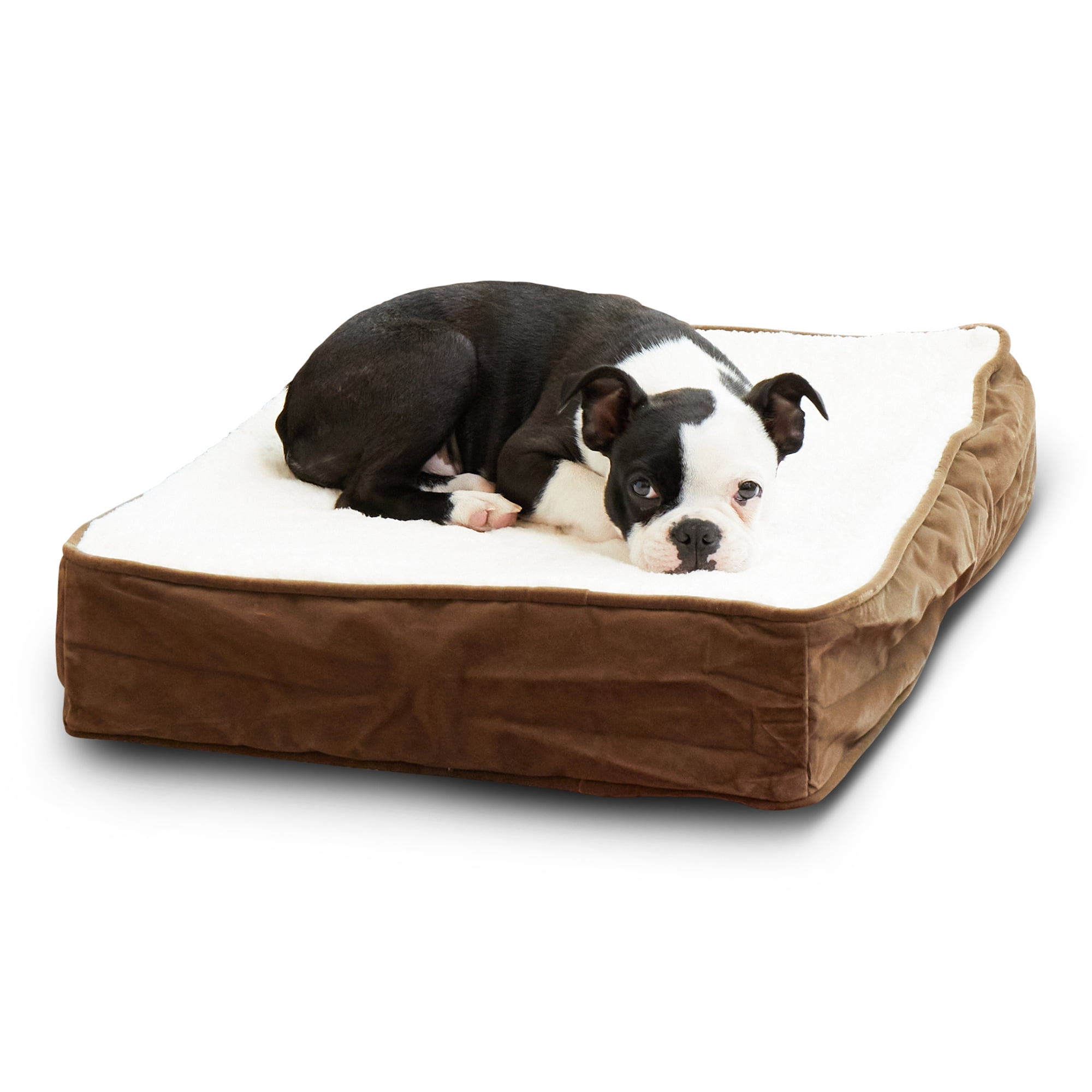 Extra Small 18 by 24-Inch Birch Greendale Home Fashions Happy Hounds Oscar Orthopedic Dog Bed