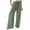 Green, variant on Cmfcve Women's Casual Pants Solid Color Drawstring Sweatpants Wide Legged Straight Baggy Track Pants