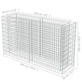 thumbnail image 4 of vidaXL Gabion Lit Surélevé Acier Galvanisé 180x50x100 cm, 4 of 5