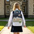 thumbnail image 2 of Miaoju Backpack Lightweight Travel Backpack with Chest Straps Cute Bookbag, Water-resistant Backpack, Grey, 2 of 6