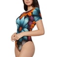 thumbnail image 3 of Picia Colorful Blooming Flowers Womens One Piece Swimsuits Modest Tummy Control Bathing Suits Lace Up Slimming Swim Suit-XX-Large, 3 of 9