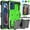 Black/Green, variant on eBizWare Moto G Play 4G 2024 Case, with [Built-in Screen Protector] and Belt Clip Holster, Shockproof Heavy Duty Protective Kickstand Phone Case Cover for Motorola Moto G Play 4G 2024 - Black