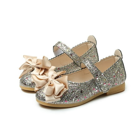 

Baby shoes Children Girl Fashion Princess Bowknot Dance Nubuck Leather Single Shoes CHMORA