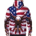thumbnail image 7 of Lsque USA Eagle with Spread Wings Pattern Casual Men's Hoodie,Hooded Sweatshirt with Kangaroo Pocket,Pullover Hoodie-Medium, 7 of 7