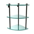 thumbnail image 3 of Three Tier Corner Glass Shelf - Satin Brass, 3 of 3