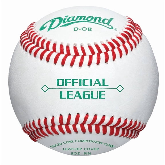 Diamond D-Ob Official Leather Baseballs 12 Ball Pack