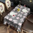 thumbnail image 2 of Footballs with Bows Pattern Rectangle Tablecloth 60"x102",Waterproof Polyester Rectangle Table Cloth, Wipeable Spillproof Polyester Tablecloth for Dining, Camping, Indoor and Outdoor, 2 of 6