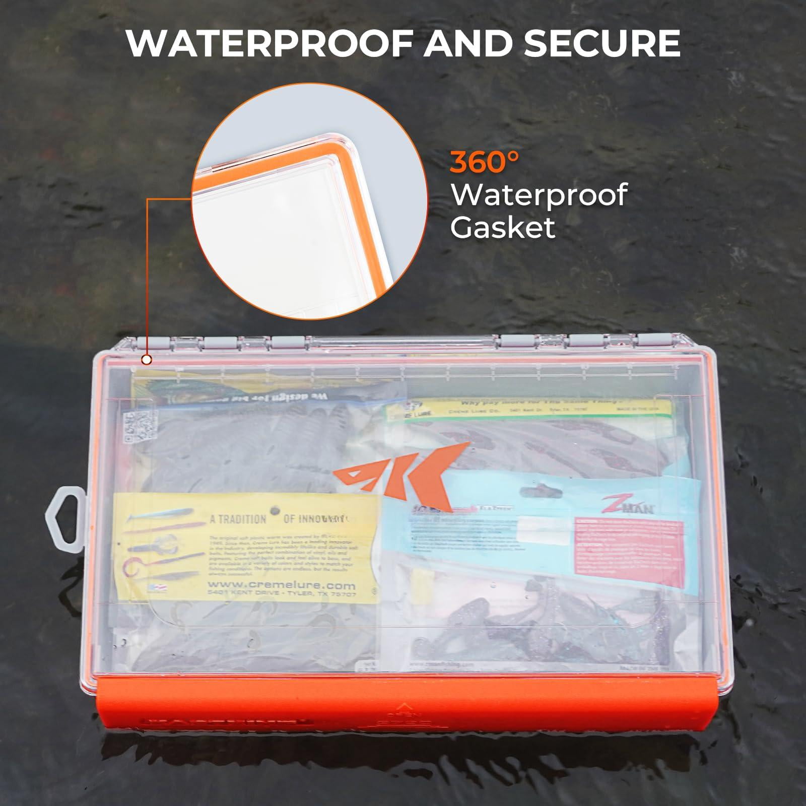 Hyperseal Waterproof Tackle Box  3700 Deep Trays Fishing Organizer With Exterior Stickers Gear & Accessories Storage