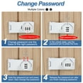 thumbnail image 5 of Password Hasp Locks Keyless Combination Lock Twist Knob No Drilling Required for Door Security Gate Black 3.5", 5 of 7