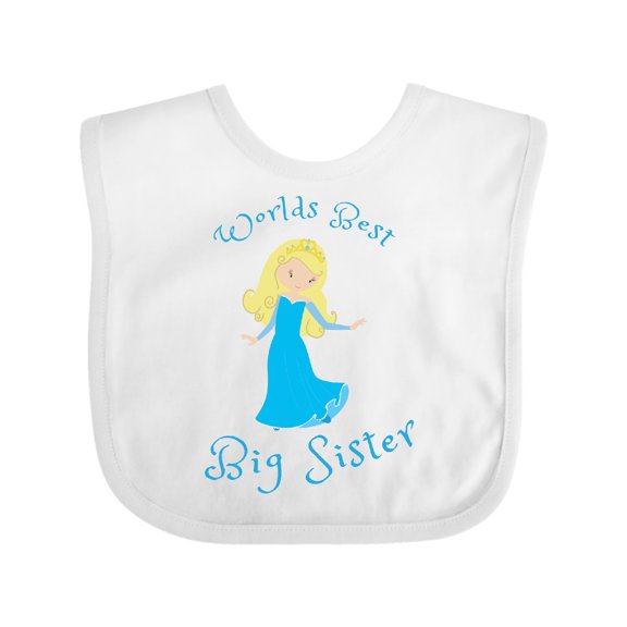 Inktastic World's Best Big Sister Girls Baby Bib