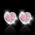 thumbnail image 3 of HANXIULIN Women'S Heart Shaped Diamond Earrings Female Niches Design Crystal Earrings Studs Jewelry Gift, 3 of 8
