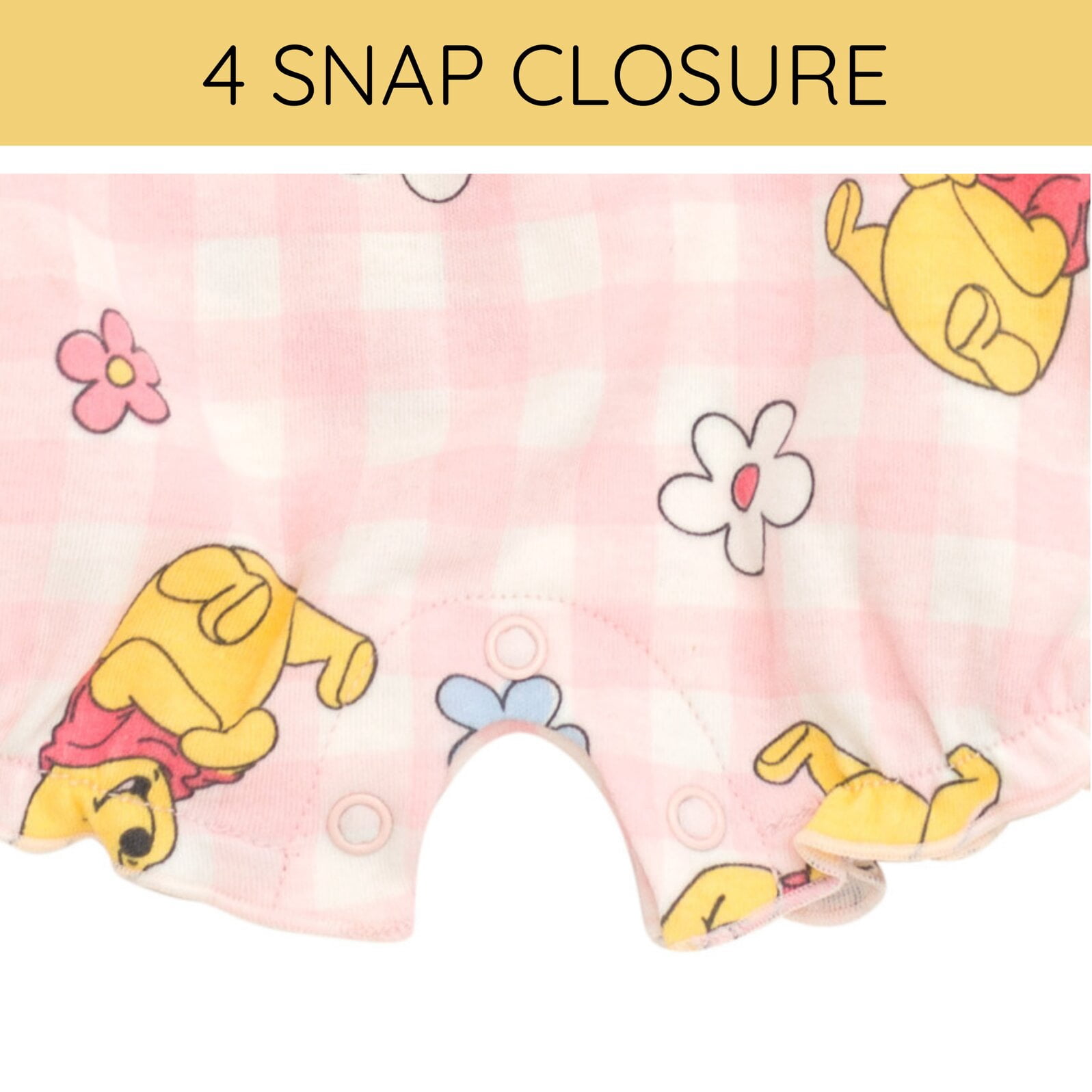 Disney Winnie the Pooh Baby Girls' 2-Pack Short Sleeve and Sleeveless Bubble Romper Set Tusk and Pink Winnie the Pooh and Piglet