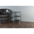 thumbnail image 1 of AVF S33-A Small 3 Tier Square Shelving Unit - Chrome Effect & Black Glass, 1 of 4