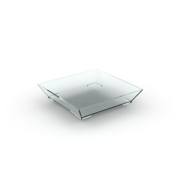 Mini Platito Cuadrado Con Aparencia Cristaleria Reutilizable Exquisite Table Platito Cuadrado/40 pz