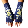 thumbnail image 2 of Women's Gloves Mittens 2023 Handembroidered Gloves Women'S Knitted Gloves Floral Gloves Winter Warm Gloves Hand Woven Fingerless Embroidered Gloves, Women's Accessories Gloves Mittens, 2 of 9