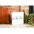 thumbnail image 3 of Flamingos Pink Aqua Flamingo Line 10 x 10 Wood Tabletop Sign Plaque, 3 of 4