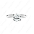thumbnail image 4 of Cora Jewellery 2CT Round Moissanite Solitaire Engagement Ring For Women, 18K White Gold, 4 of 5