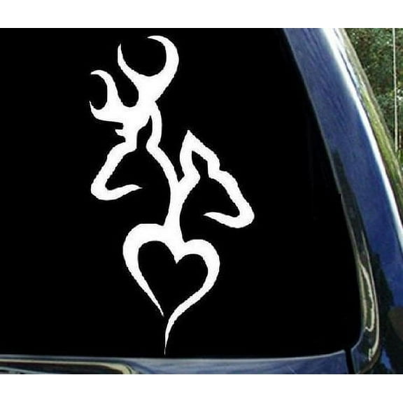 Decal ~ DEER HEART ~ AUTO DECAL 4" X 7"