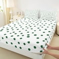 thumbnail image 3 of Manfei Minimalist Geometric Dot Queen Sheet Sets,Modern Geometric Spot Flat Sheet,Dark Green White Queen Fitted Sheet For Teens Girl,Luxury Bedroom Decor,4pcs, 3 of 7