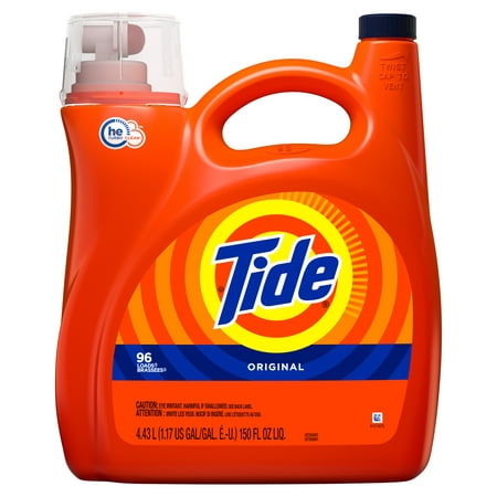 Tide Original HE, Liquid Laundry Detergent, 150 Fl Oz 96 (Best Laundry Detergent For Samsung Front Loader)