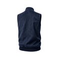 thumbnail image 3 of Maqroz Mens Outerwear Vests Faux Suede Sleeveless Jacket Stand Collar Zip Up Daily Coat with Pockets Navy,XL, 3 of 6