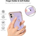 thumbnail image 4 of for iPhone 11 Case, Phone Case for iPhone 11 with Wristband Holder Heart Pattern Soft TPU Bumper Electroplated Shockproof Protective Women Phone Cover for iPhone 11 6.1'', Purple., 4 of 8