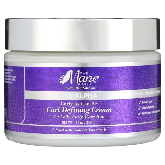 The Mane Choice Curly as Can Be Curl Defining Cream, 12 oz., Moisturizing, All Hair Type