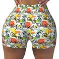 thumbnail image 2 of Daiia Retro Bike Pattern Women's Workout Shorts Biker Shorts - High Waisted Workout Spandex Tummy Control Gym Running Yoga Shorts-XX-Large, 2 of 8