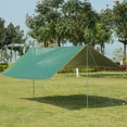 thumbnail image 2 of Soidarity Toldo de soporte para tienda de campaña, carpas de lona plegables multifunción, refugio solar a prueba de lluvia, fácil carpas Verde Toldo hexagonal, 2 of 6