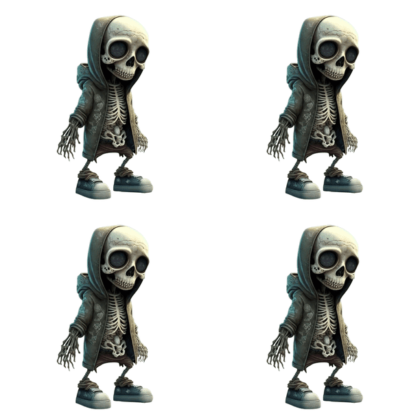 Sudadera de Halloween Calavera Muñecas Resina Artesanía Gótico Esqueleto Hombre Escultura (C)