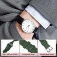 thumbnail image 4 of Correas de reloj Uxcell 20mm Correa de caucho de liberación rápida Correa verde hebilla plateada, 4 of 7