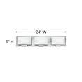 thumbnail image 3 of Hinkley Lighting 53553 Mila 3 Light 24" Wide Bathroom Vanity Light - Chrome, 3 of 5